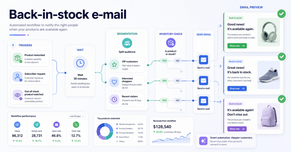 Back-in-stock e-mail